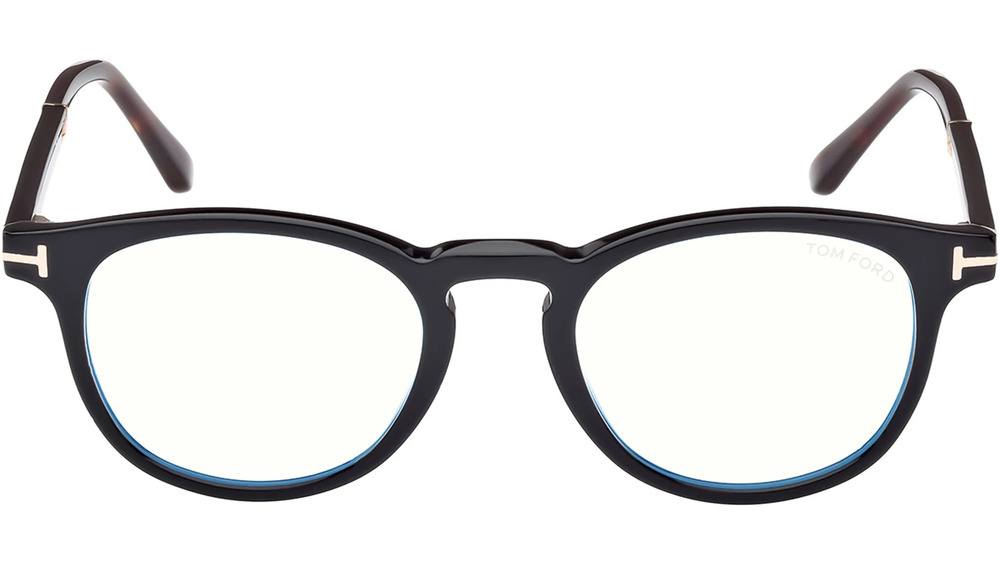 Tom Ford FT5891-B 005 Black Round Blue Light Glasses - Picture 8 of 8